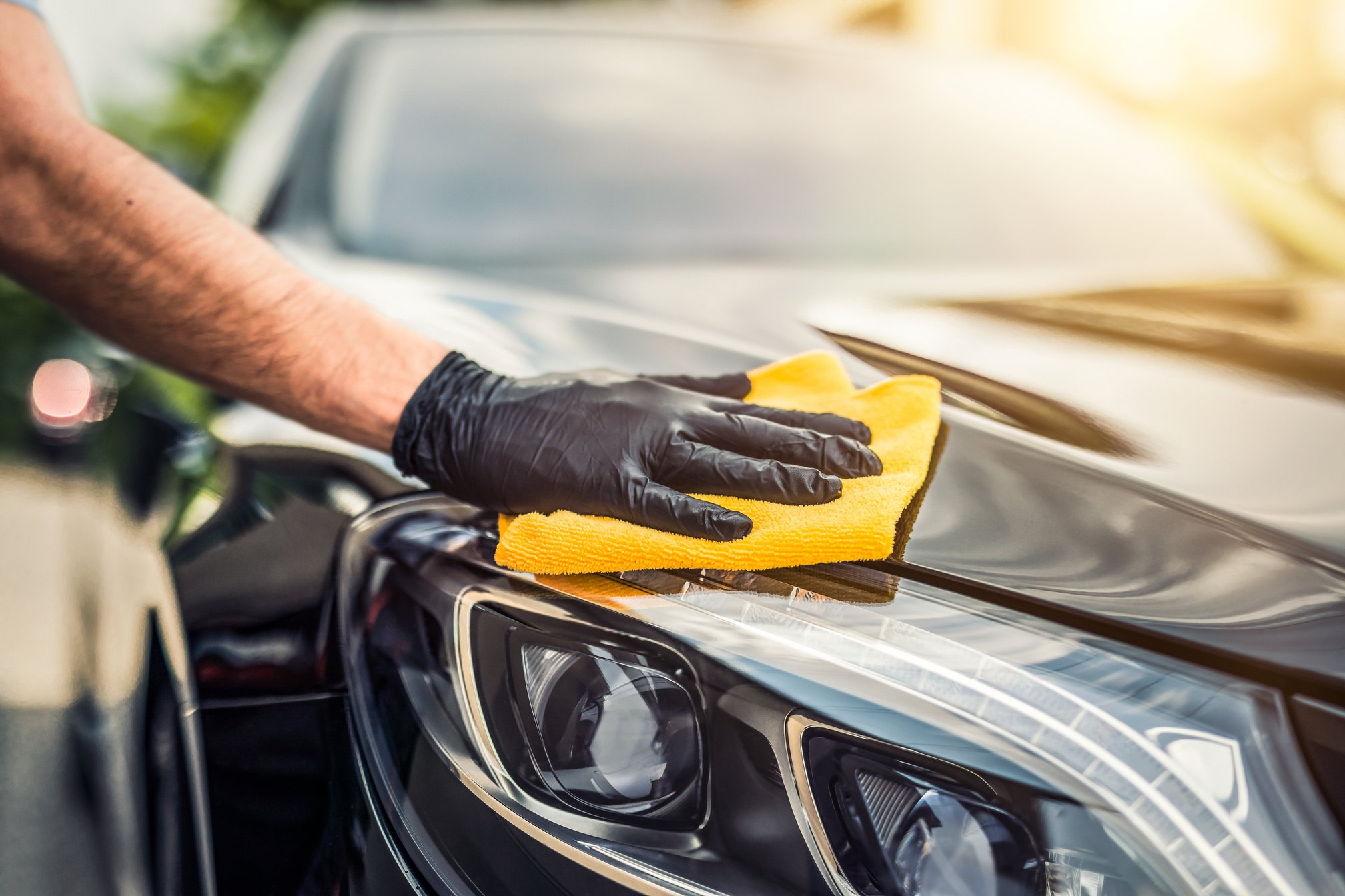 Man Detailing Car